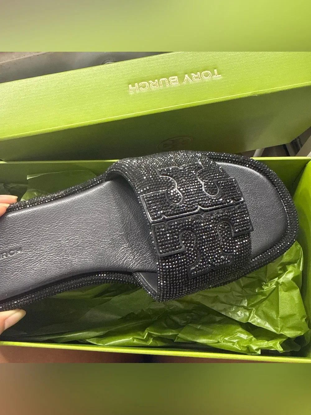 Tory Burch Black rhinestoned